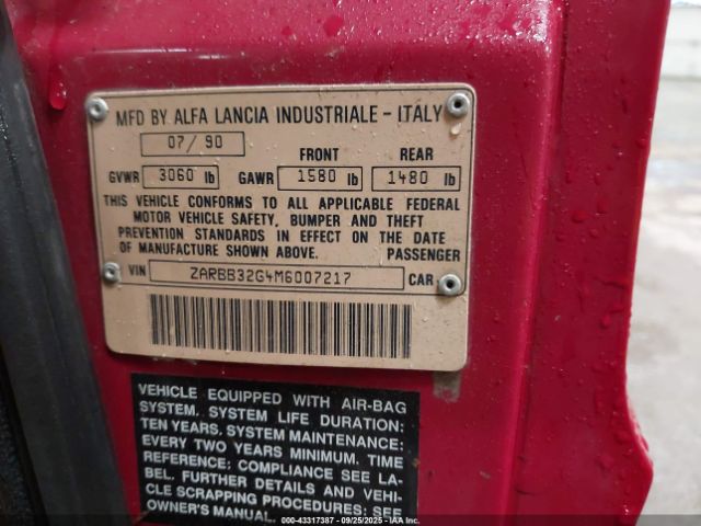 1991 ALFA ROMEO SPIDER ZARBB32G4M6007217 Photo 8