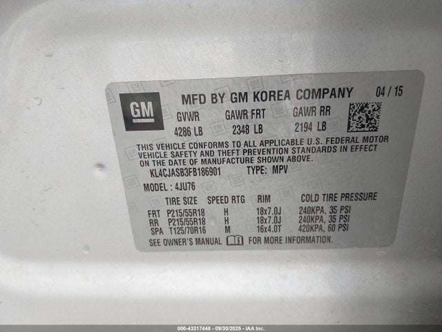 Buick luv 2015 KL4CJASB3FB186901 Image 9