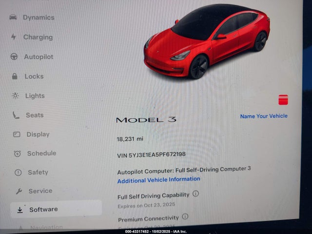 2023 TESLA MODEL 3 5YJ3E1EA5PF672198 Photo 6