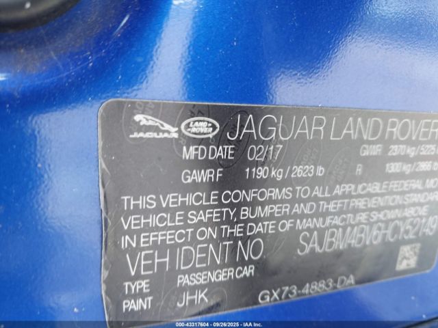 2017 JAGUAR XF SAJBM4BV6HCY52149 Photo 8