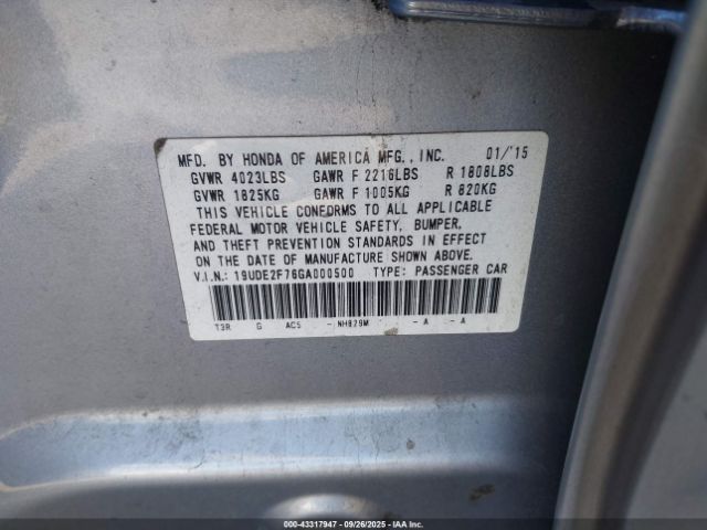 2016 ACURA ILX 19UDE2F76GA000500 Photo 8
