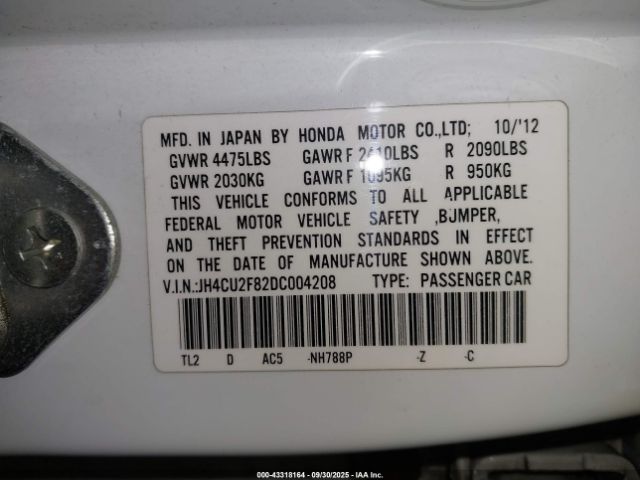 2013 ACURA TSX JH4CU2F82DC004208 Photo 8
