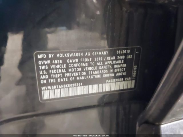 2019 VOLKSWAGEN ARTEON WVWSR7AN8KE025364 Photo 8