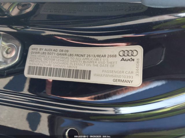 2010 AUDI A5 WAULFAFH5AN010393 Photo 8