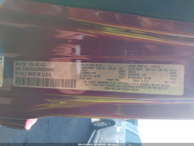 2021 JEEP WRANGLER UNLIMITED 1C4HJXEGXMW594887 Photo 8