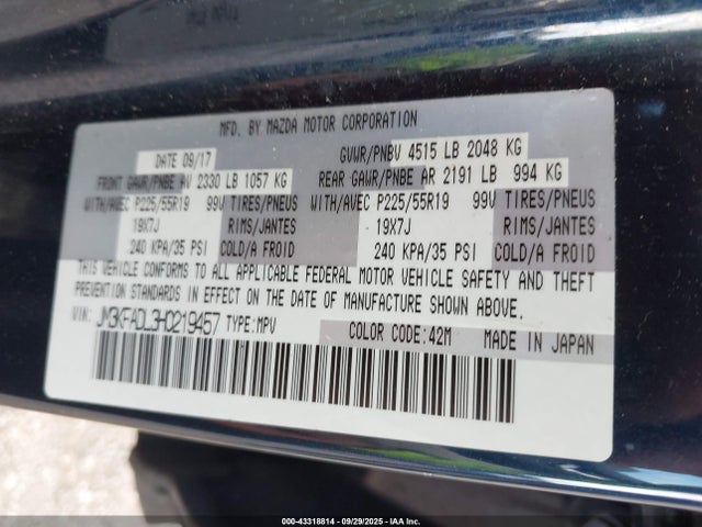 JM3KFADL3H0219457 Mazda py