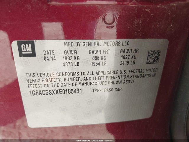 2014 CADILLAC ATS 1G6AC5SXXE0185431 Photo 8