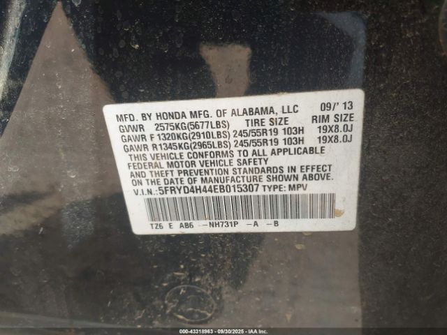 2014 ACURA MDX 5FRYD4H44EB015307 Photo 8