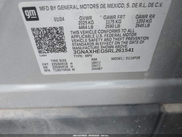 2024 CHEVROLET EQUINOX 3GNAXHEG5RL261541 Photo 8