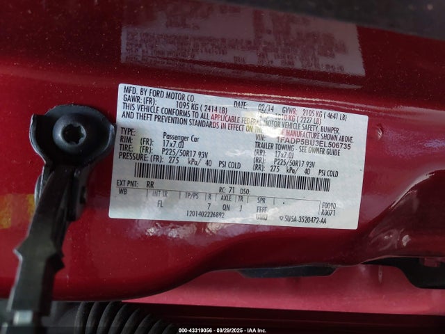 Ford atk ivct hev 2014 1FADP5BU3EL506735 Image 9