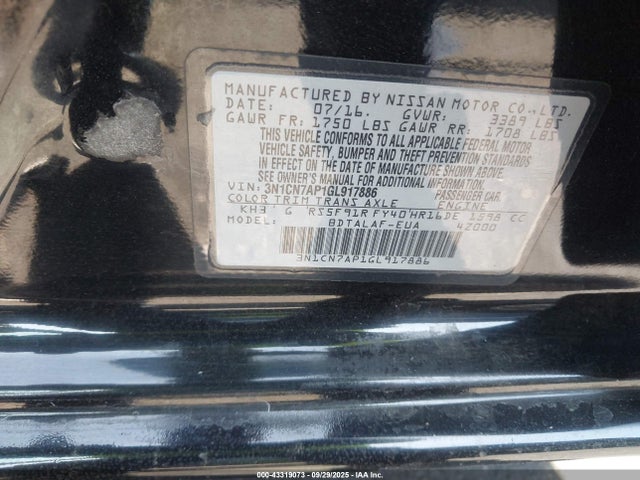 Nissan 2016 2016 3N1CN7AP1GL917886 Image 9