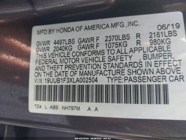 2020 ACURA TLX 19UUB1F3XLA002504 Photo 8