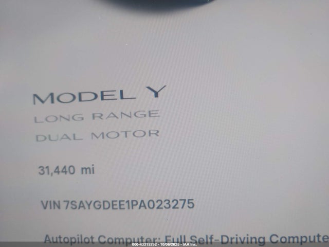 2023 TESLA MODEL Y 7SAYGDEE1PA023275 Photo 6