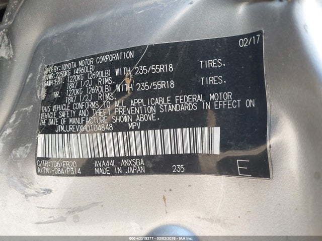 2017 TOYOTA RAV4 HYBRID JTMJJREVXHD104848 Photo 8