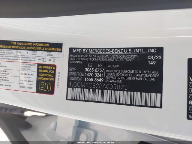Mercedes-Benz ed 2023 4JGGM1CB2PA005075 Image 9