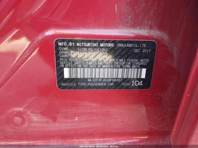 2018 MITSUBISHI MIRAGE G4 ML32F3FJ0JHF08387 Photo 8