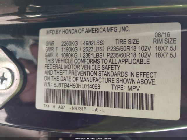 2017 ACURA RDX 5J8TB4H50HL014068 Photo 8