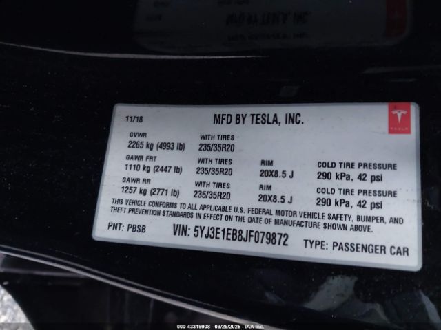 2018 TESLA MODEL 3 5YJ3E1EB8JF079872 Photo 8