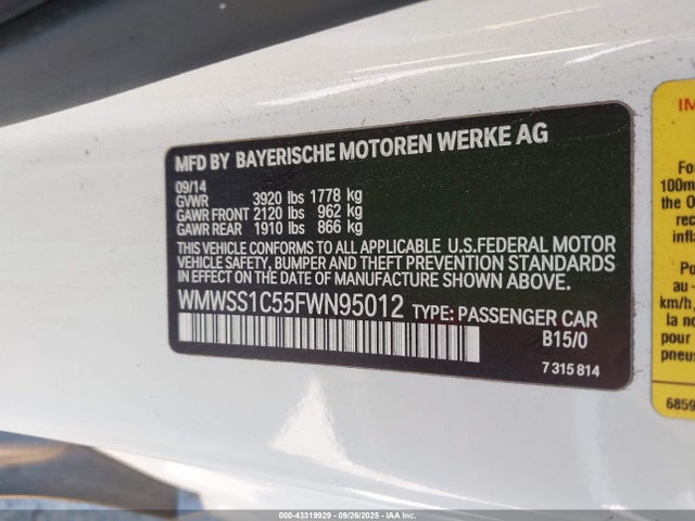 2015 MINI PACEMAN WMWSS1C55FWN95012 Photo 8