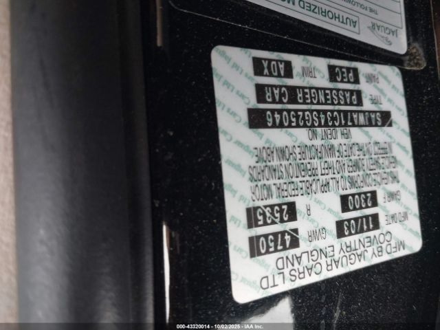 2004 JAGUAR XJ SAJWA71C34SG25046 Photo 8