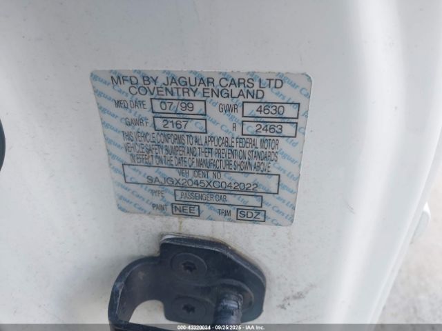 1999 JAGUAR XK8 SAJGX2045XC042022 Photo 8