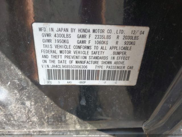 2005 ACURA TSX JH4CL96855C006306 Photo 8