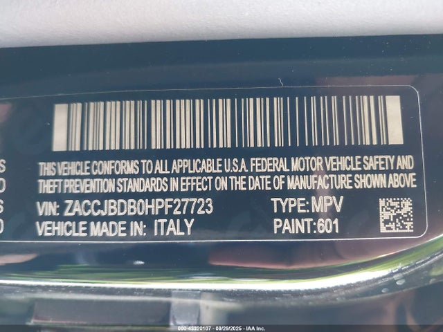 Jeep Renegade Limited 4x4 2017 ZACCJBDB0HPF27723 Image 9