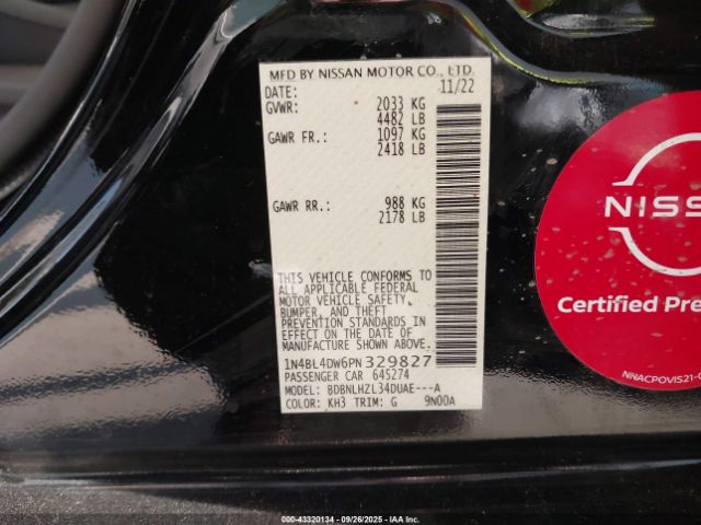 2023 NISSAN ALTIMA 1N4BL4DW6PN329827 Photo 8