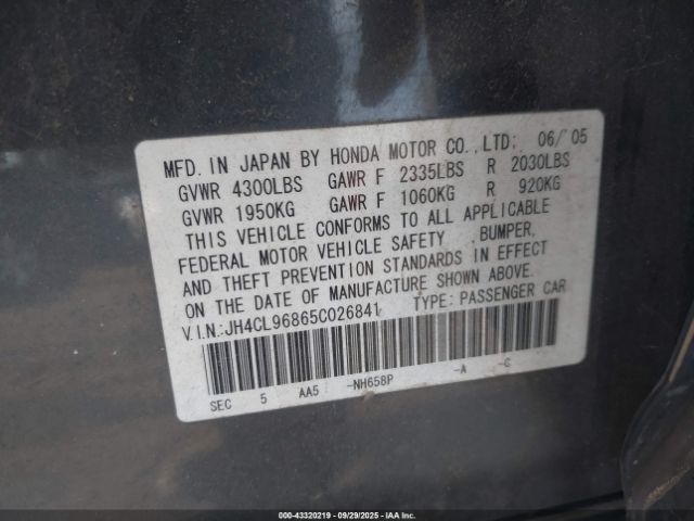 2005 ACURA TSX JH4CL96865C026841 Photo 8