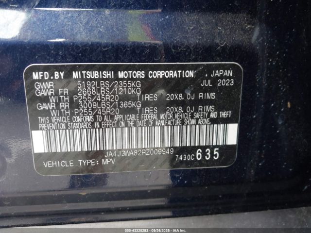 2024 MITSUBISHI OUTLANDER JA4J3WA82RZ009949 Photo 8
