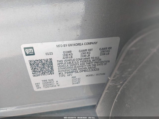 Chevrolet l3t 2023 KL79MPSL0PB113325 Image 9
