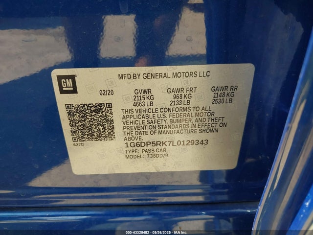 2020 CADILLAC CT5 1G6DP5RK7L0129343 Photo 8