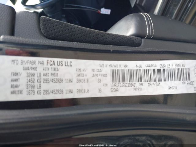 2016 JEEP GRAND CHEROKEE 1C4RJFDJ7GC399461 Photo 8