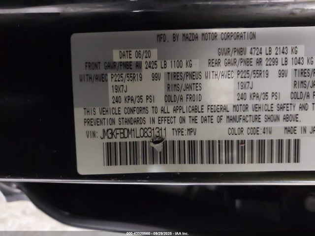 JM3KFBDM1L0831311 Mazda py cylinder deactivation