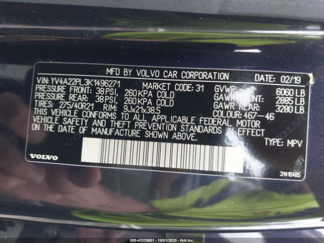 2019 VOLVO XC90 YV4A22PL3K1496271 Photo 8