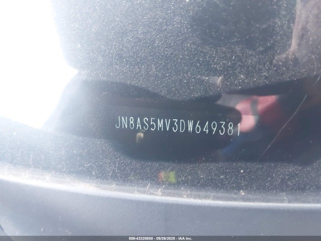 43320858 :رقم المزاد ، JN8AS5MV3DW649381 vin ، 2013 Nissan Rogue Sv W/sl Pkg مزاد بيع