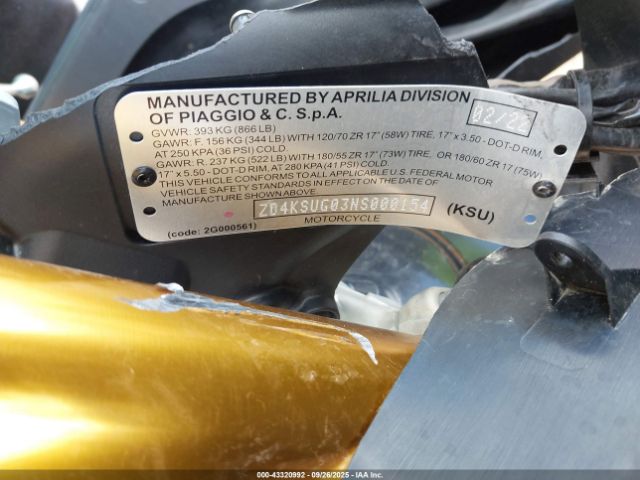 2022 APRILIA RS ZD4KSUG03NS000154 Photo 9