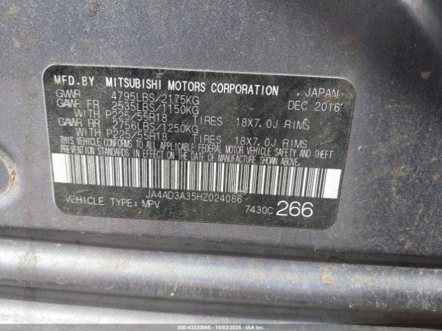 2017 MITSUBISHI OUTLANDER JA4AD3A35HZ024086 Photo 8