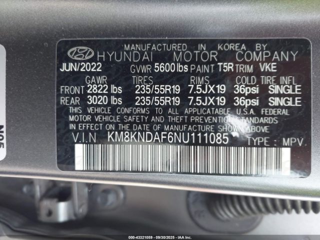 2022 HYUNDAI IONIQ 5 KM8KNDAF6NU111085 Photo 8