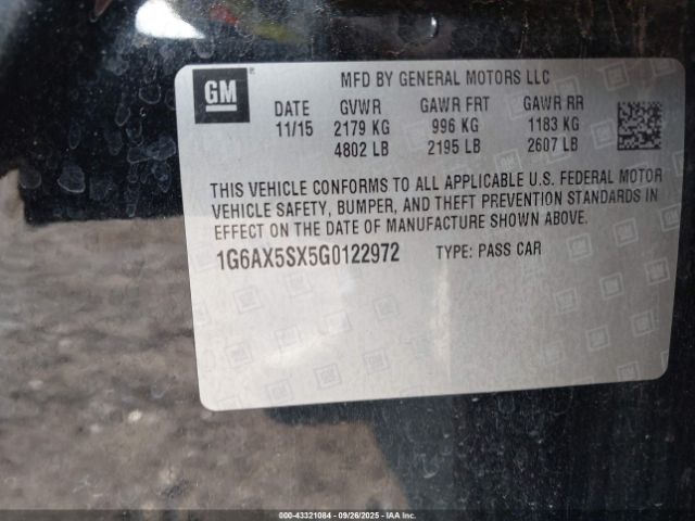 2016 CADILLAC CTS 1G6AX5SX5G0122972 Photo 8