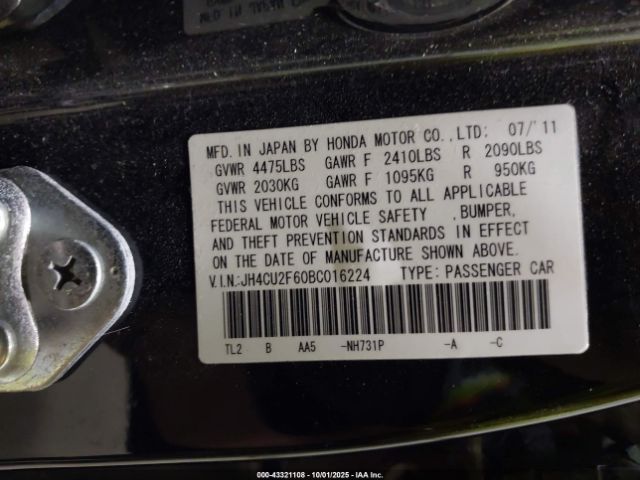 2011 ACURA TSX JH4CU2F60BC016224 Photo 8