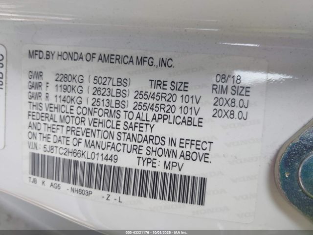 2019 ACURA RDX 5J8TC2H66KL011449 Photo 8