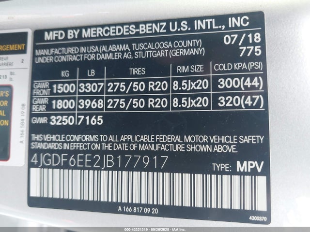 2018 MERCEDES-BENZ GLS 450 4JGDF6EE2JB177917 Photo 8