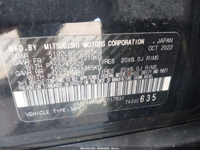 2023 MITSUBISHI OUTLANDER JA4J4VA86PZ017931 Photo 8