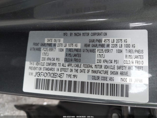 Mazda Cx-5 Touring 2019 JM3KFACM7K0691467 Image 9