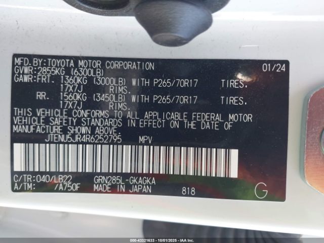 2024 TOYOTA 4RUNNER JTENU5JR4R6252795 Photo 8