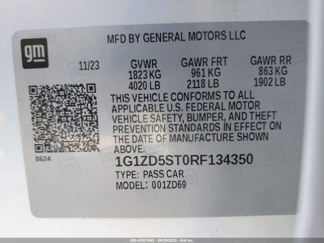 2024 CHEVROLET MALIBU 1G1ZD5ST0RF134350 Photo 8