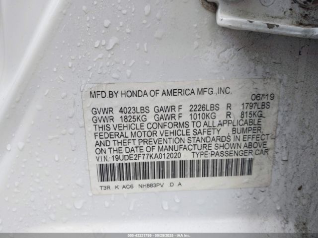 2019 ACURA ILX 19UDE2F77KA012020 Photo 8