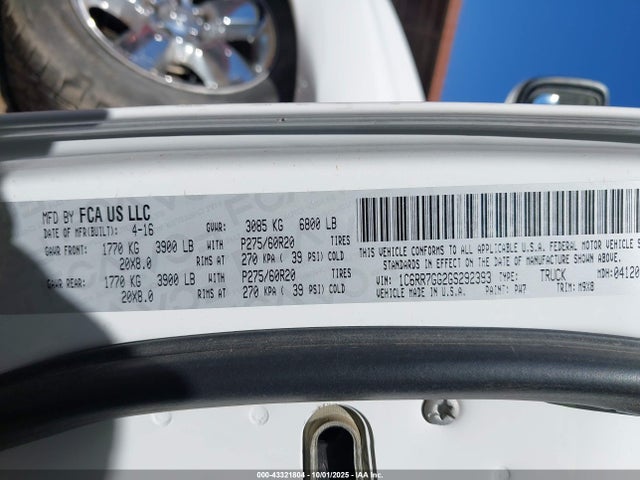 1C6RR7GG2GS292393 RAM 1500 Big Horn