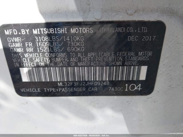 2018 MITSUBISHI MIRAGE G4 ML32F3FJ2JHF09248 Photo 8